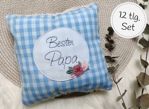 Button Bester Papa / Bester Opa - doodle Stickdatei